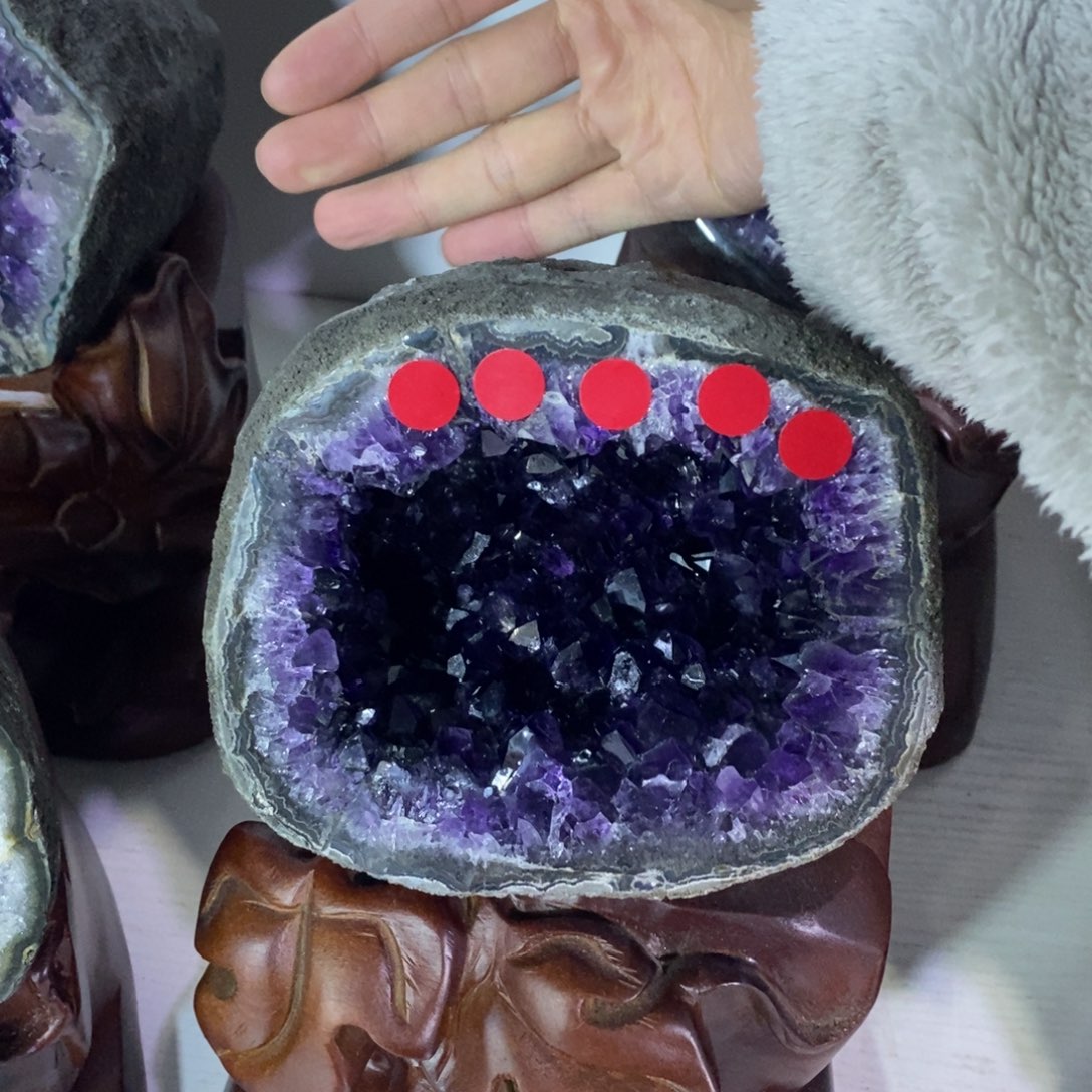 水晶摆件摆件未镶嵌梦*紫