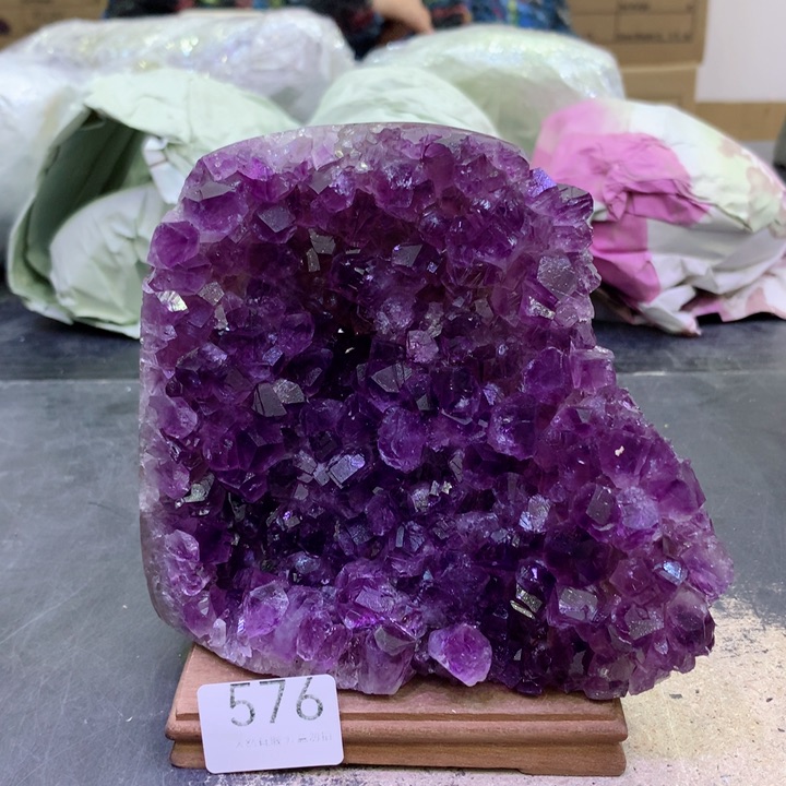 水晶摆件未镶嵌紫晶576