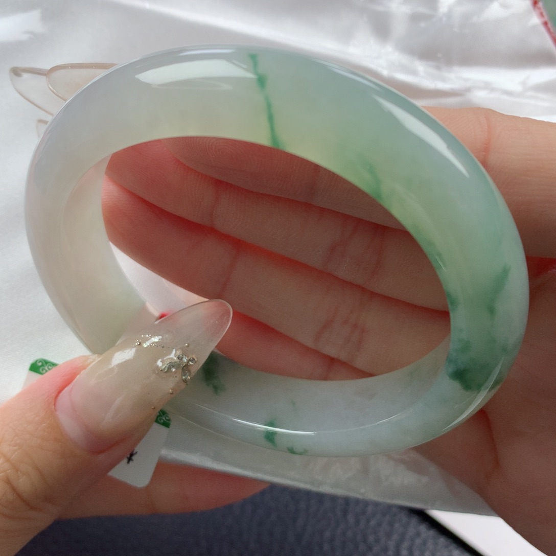 未镶嵌手镯翡翠缅甸天然翡翠A货56.4贵妃