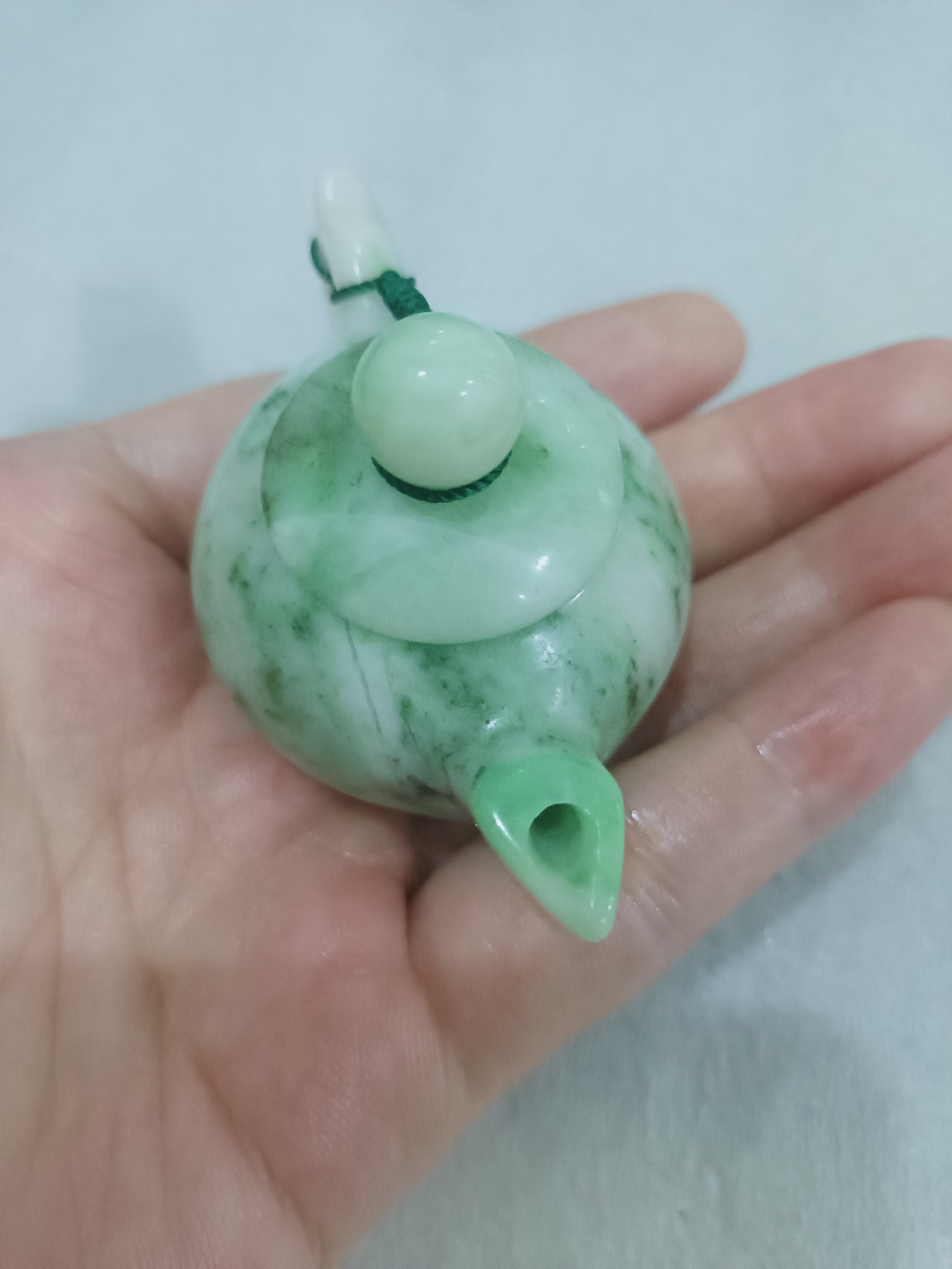 四大名玉南阳独山玉手把件把把壶适合男女随身把玩