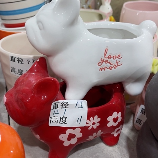 多肉绿植陶瓷花盆9.9包邮，有孔