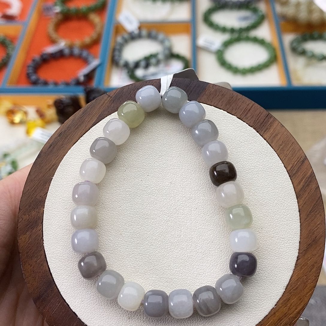 和田玉未镶嵌手串Z27卡7×8