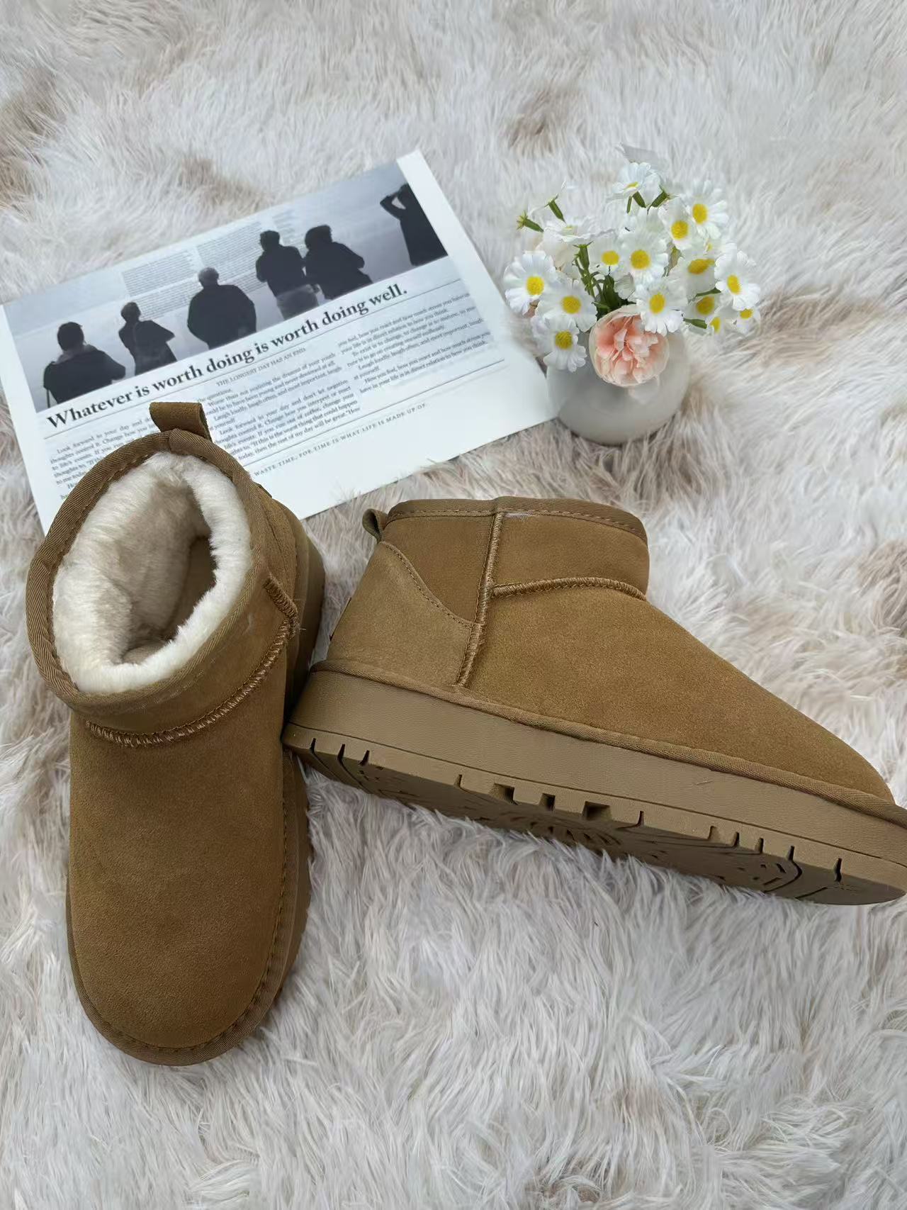 【特价福利】2025新款增高雪地靴女士加绒加厚冬季防滑保暖增高厚底