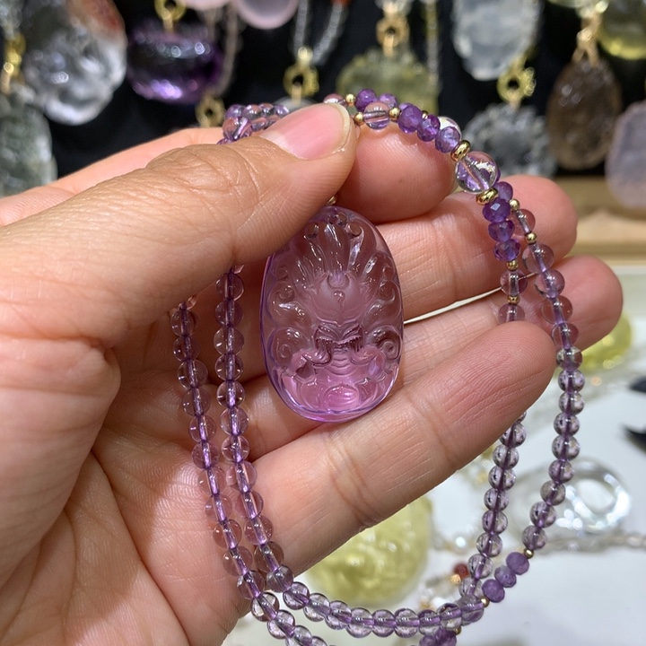 水晶颈饰未镶嵌天然