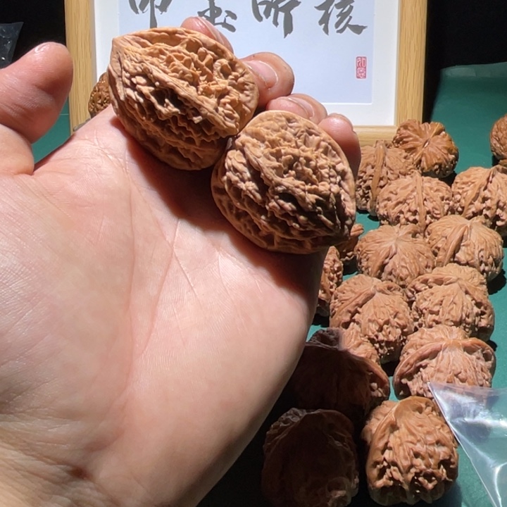 吊坠文玩核桃37全品麦穗虎头