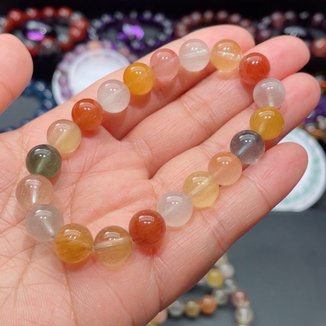 水晶手链未镶嵌兔毛手链