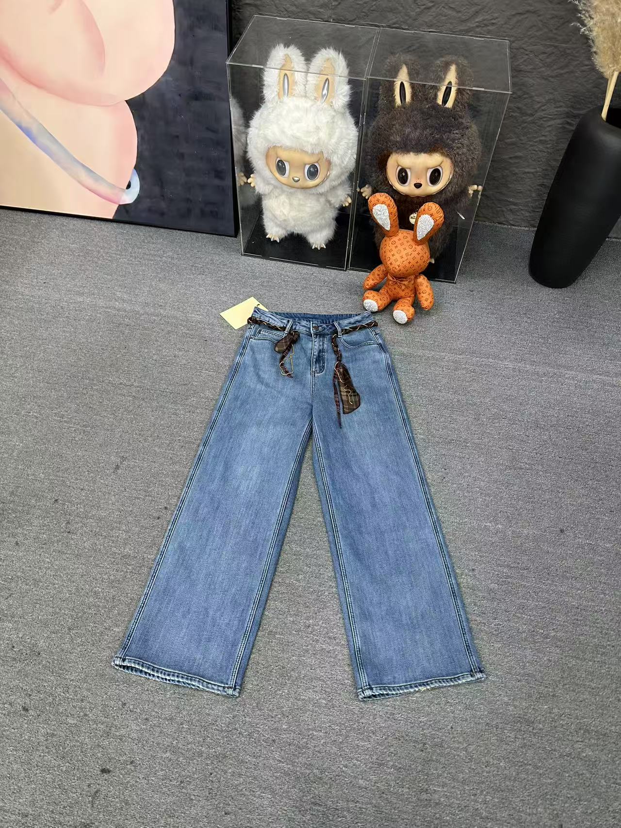 7333弹力加绒拖地裤