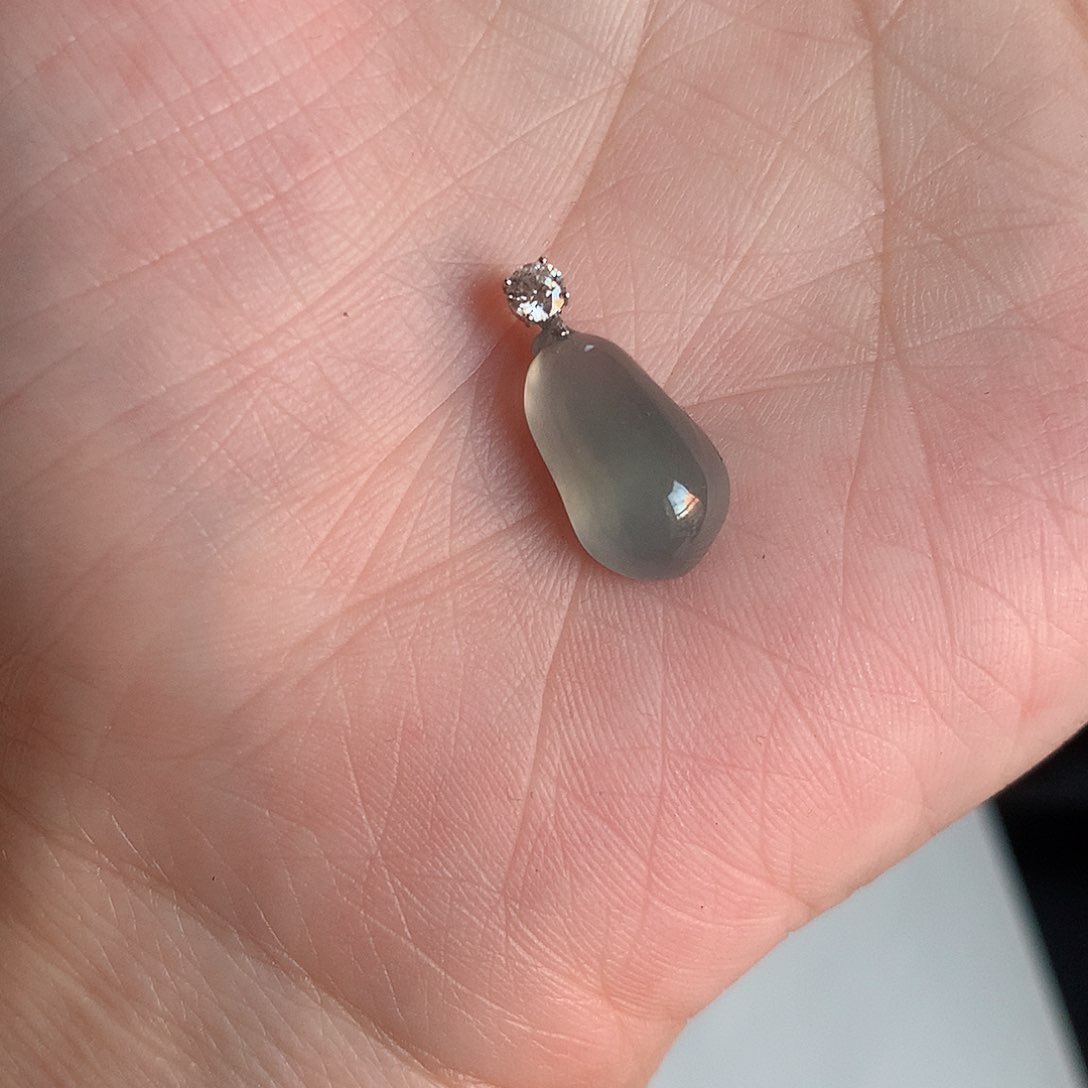 颈饰18K金镶嵌翡翠毛*尐定制款福瓜