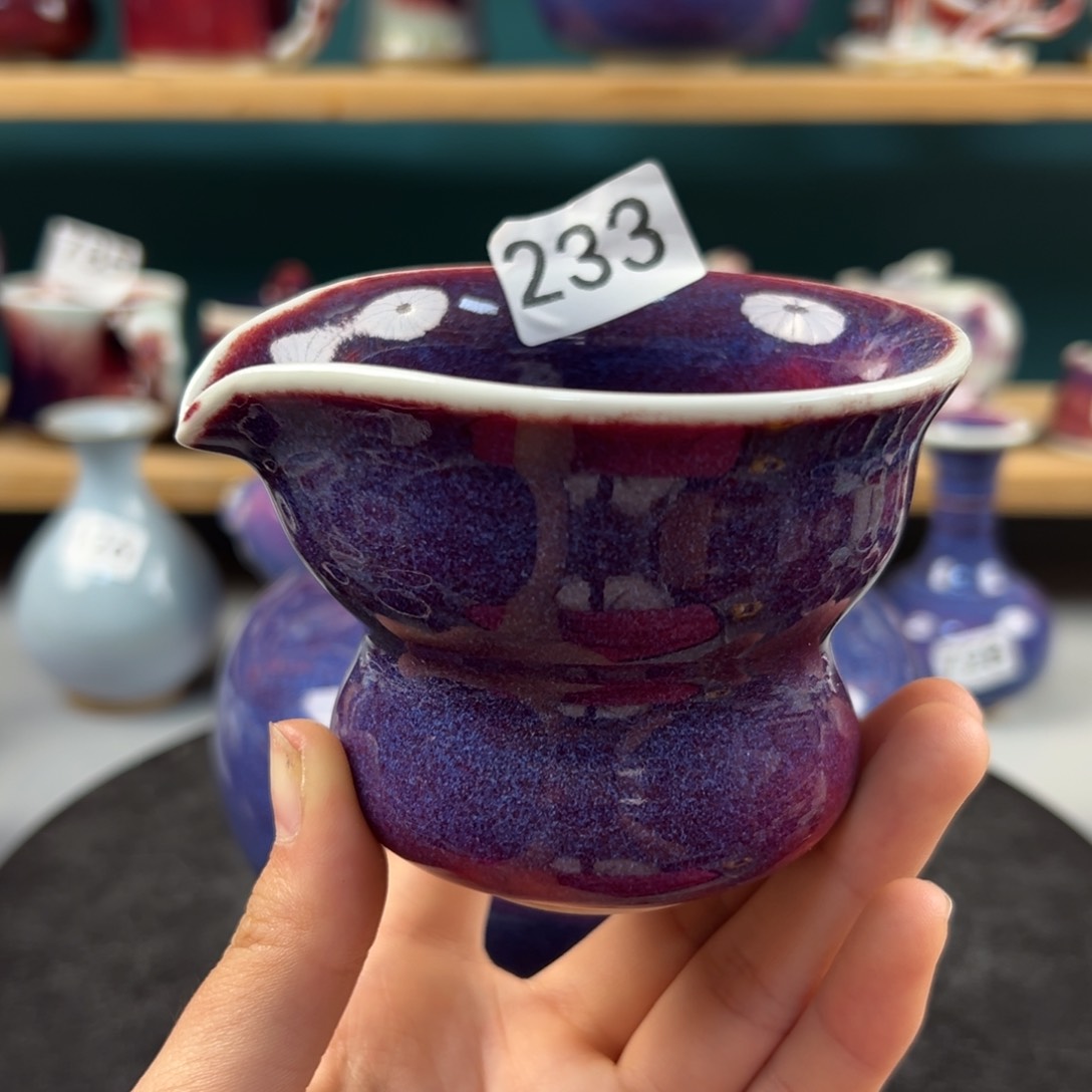 瓷片全品无暇公道杯纯手工