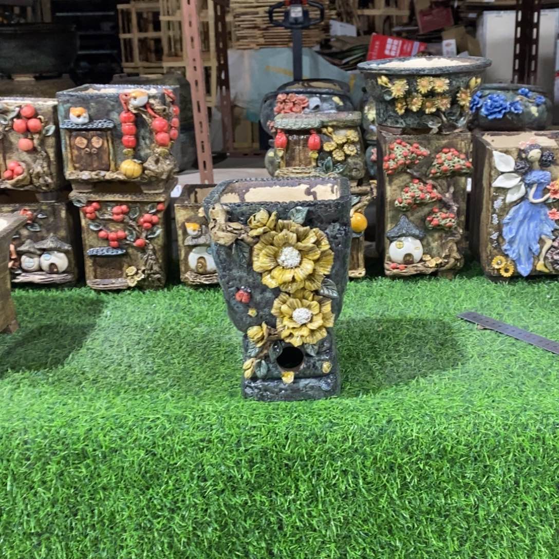 红陶青藤花器多肉花盆