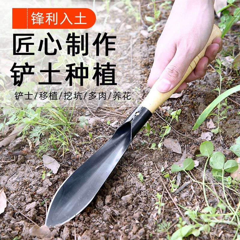 挖野菜铲子园艺工具套装家用种花移苗起苗器养花赶海农用铁铲铁锹