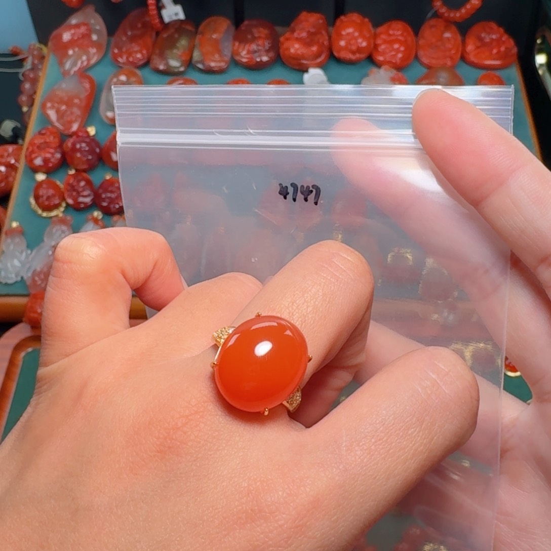 南红玛瑙南红银S925镶嵌