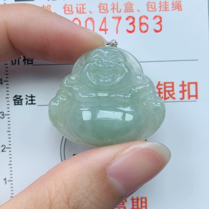 翡翠颈饰银S925镶嵌天然翡翠a货