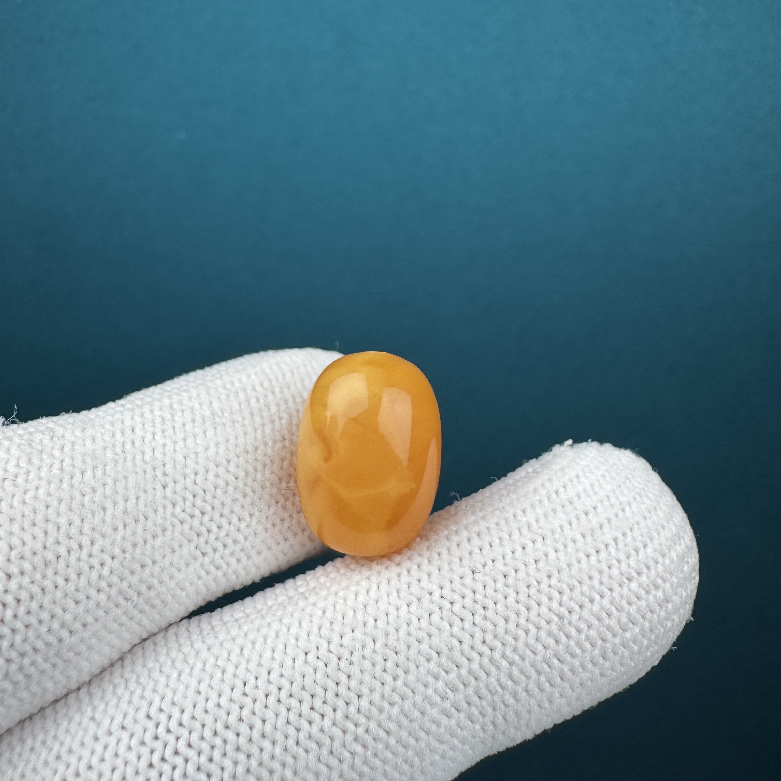 K5203天然蜜蜡 鸡油红枣珠 11.3*15.5mm支持复检 假一罚四