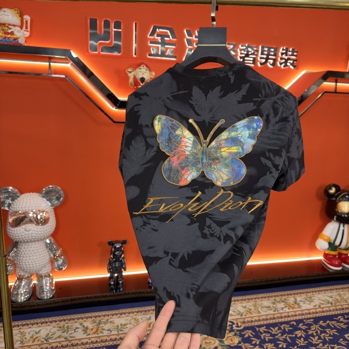 BW-男款韩版潮流夏季百搭圆领休闲T恤精致韩风短袖K-239