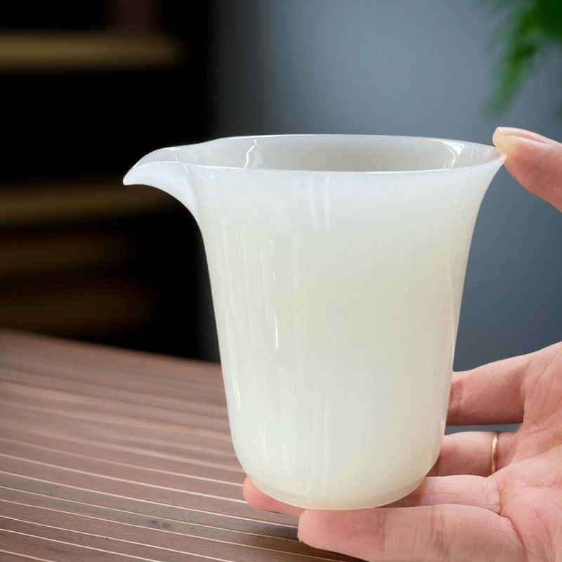 96号160CC羊脂玉公道杯泡茶公道杯