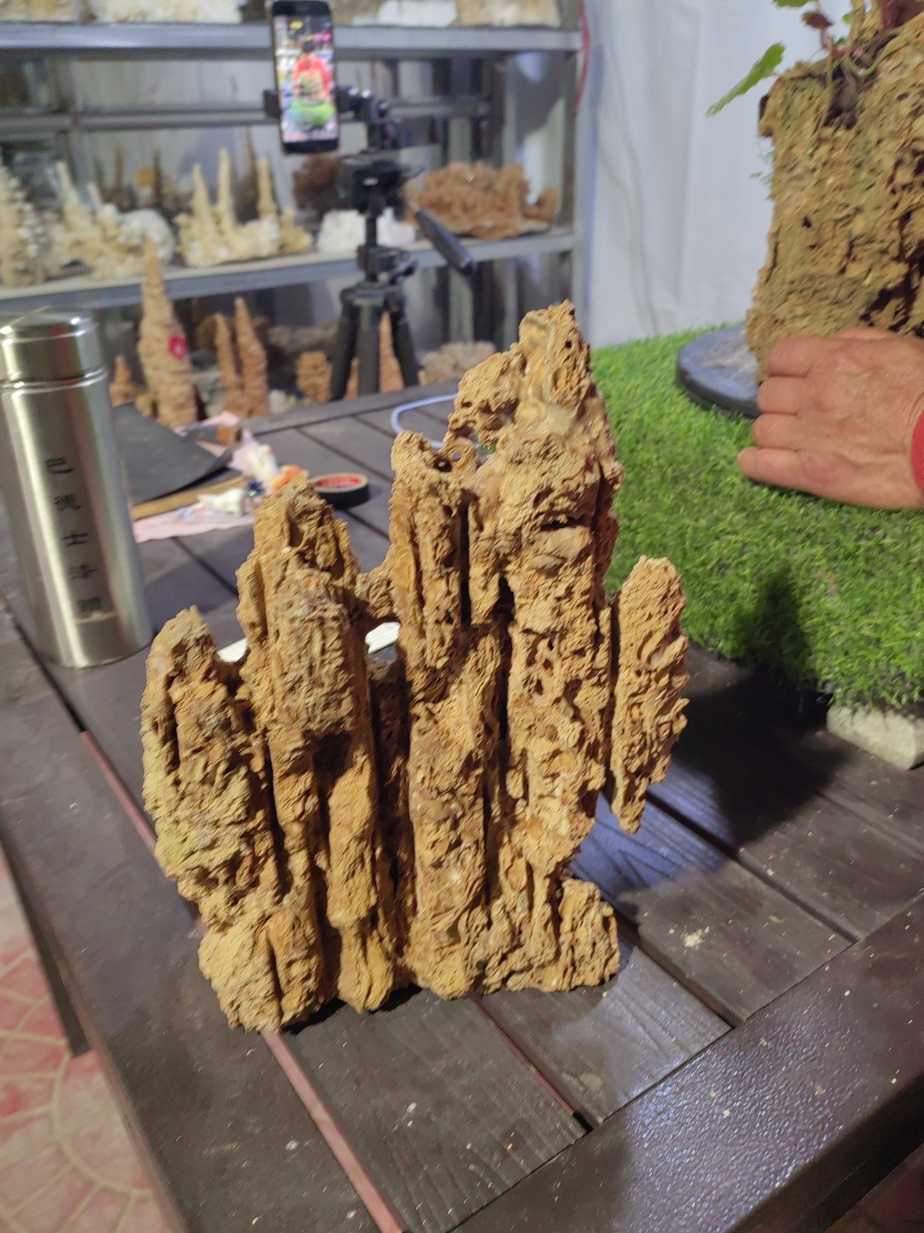 吸水石假山盆景用于家居办公装饰可鱼缸造景