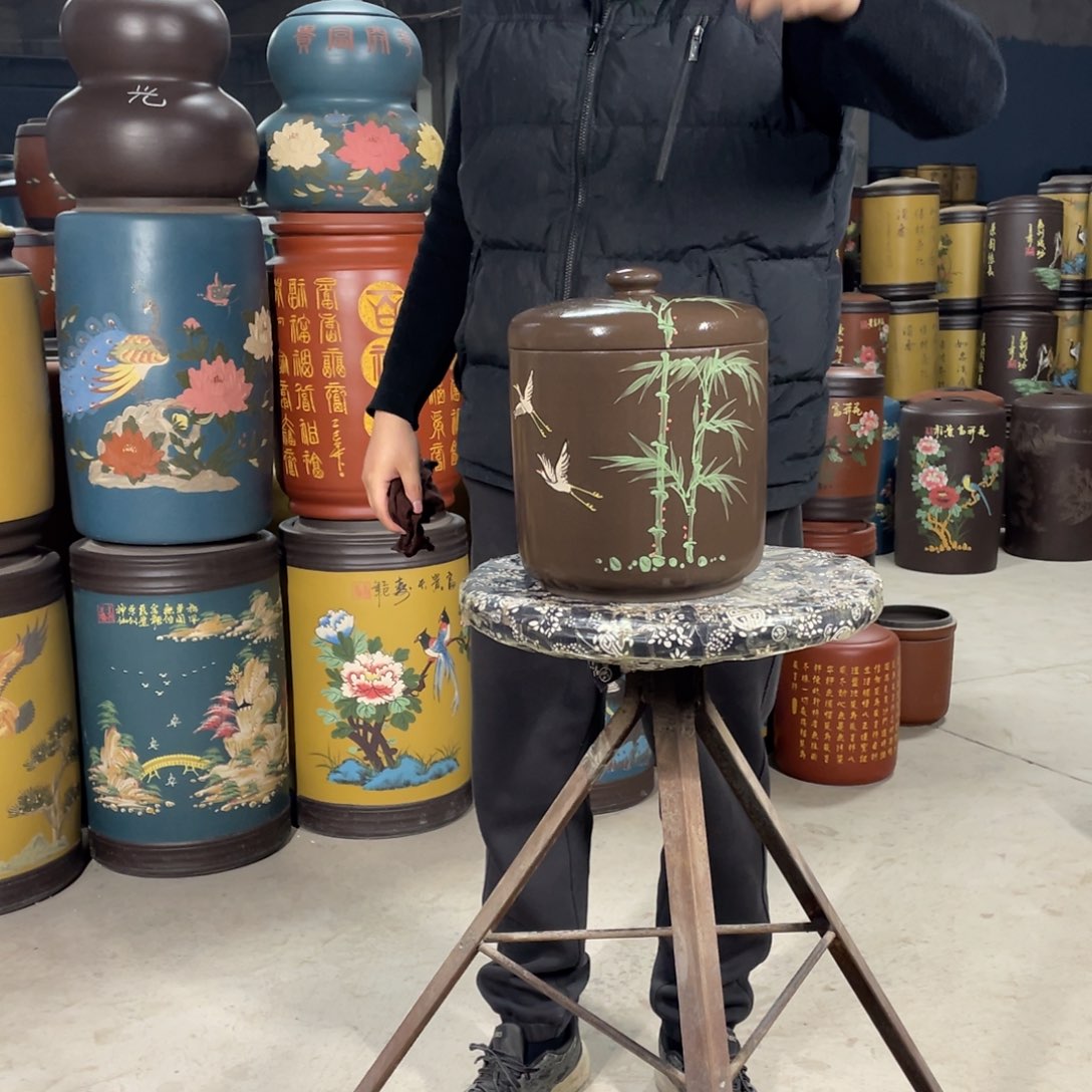 宜兴原矿紫砂茶叶罐