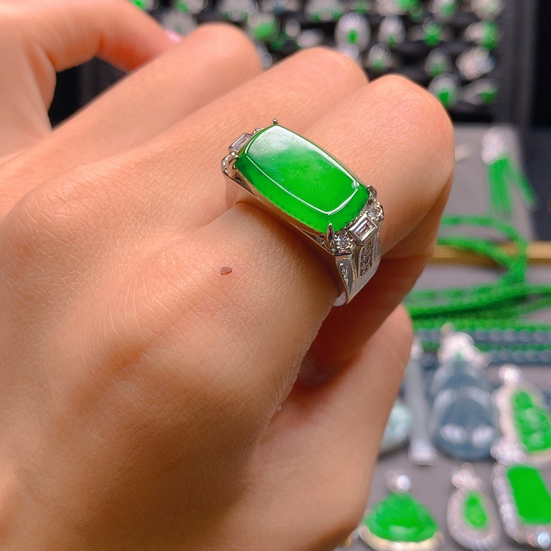 翡翠未镶嵌耳饰天然翡翠