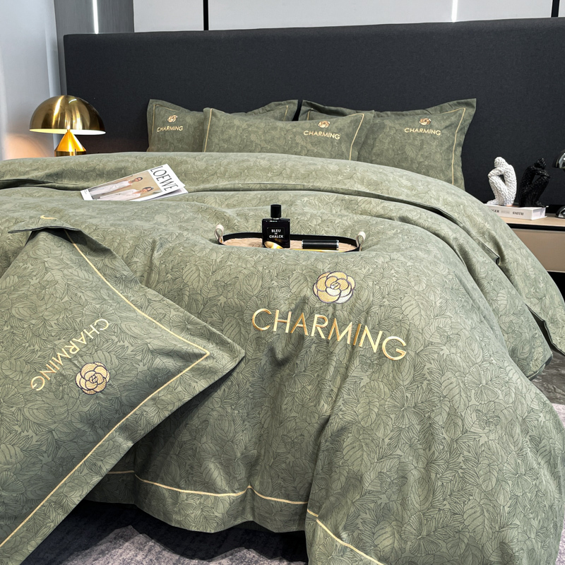 FANYUE/繁悦新款轻奢风全棉四件套纯棉加厚床单被套床笠四季通用4