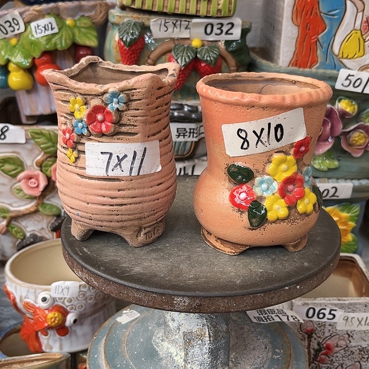 粗陶材质多肉花盆