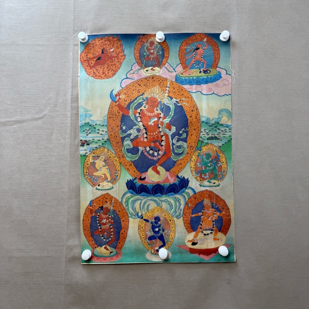 高端精品金刚亥母绘画唐卡AA37