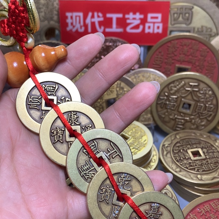 铜现代工艺品黄色五帝一套