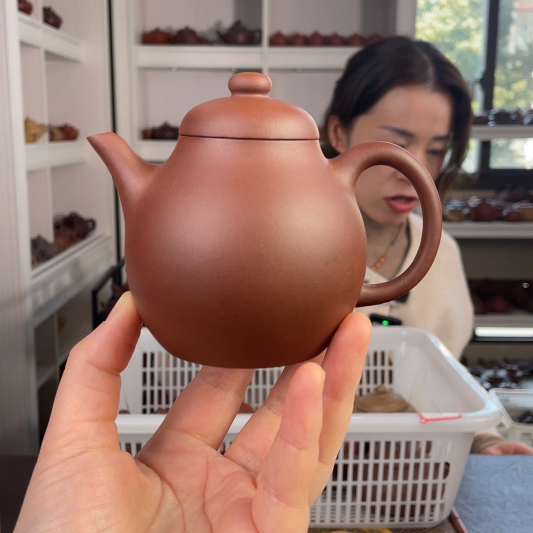 紫砂茶壶红皮龙高梨210cc