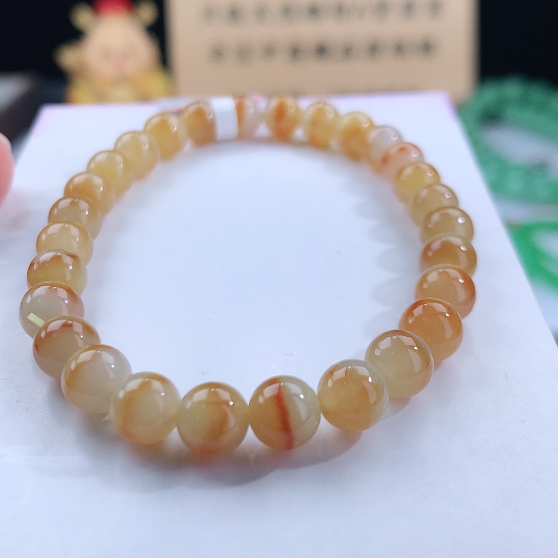 翡翠手链未镶嵌卡6mm