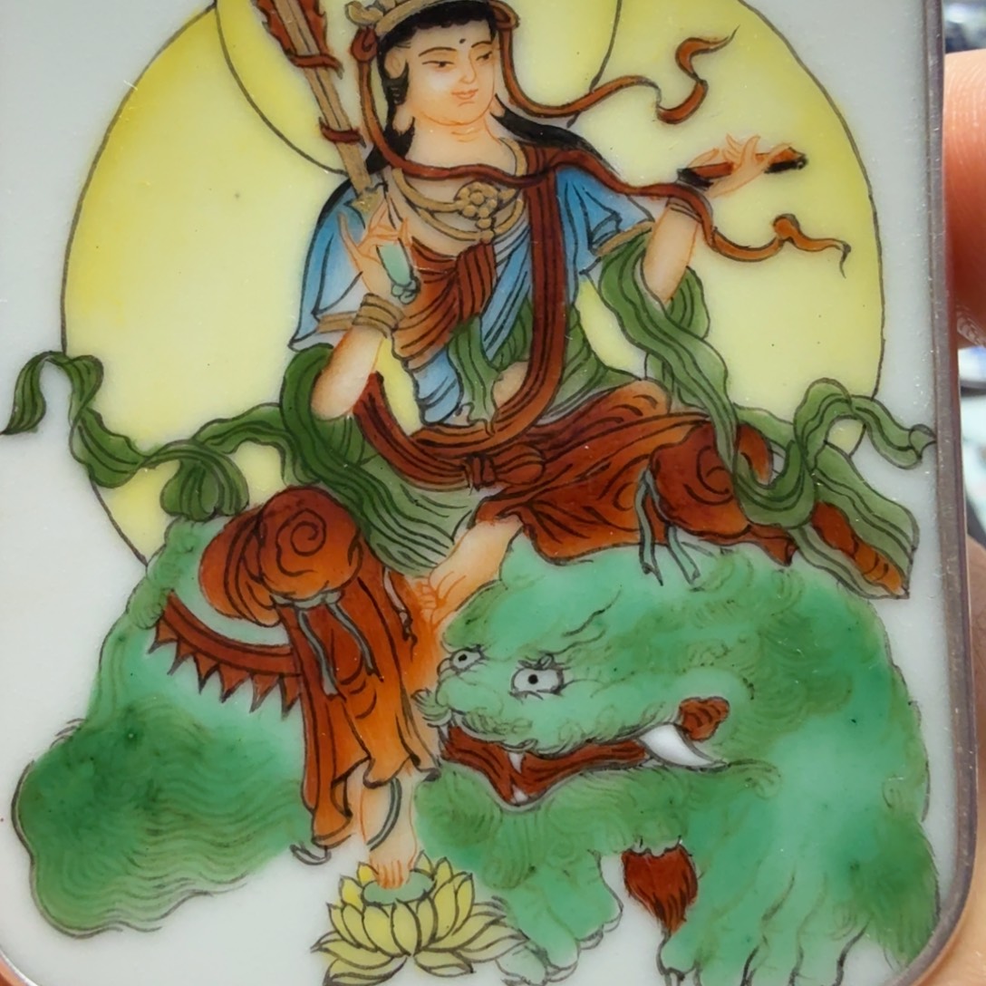 海***子陶摆件文殊菩萨一个