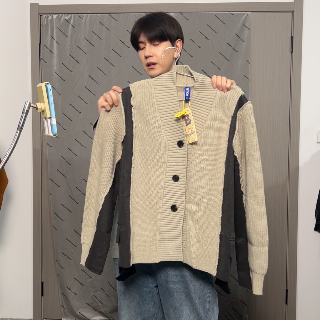 潮流时尚拼接西服m码