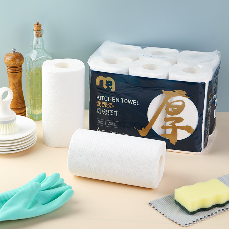 麦臻选厨房纸巾75节*6卷