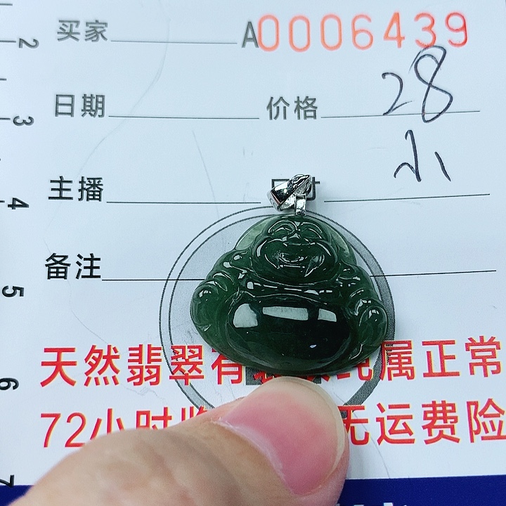 翡翠颈饰银S925镶嵌翡翠