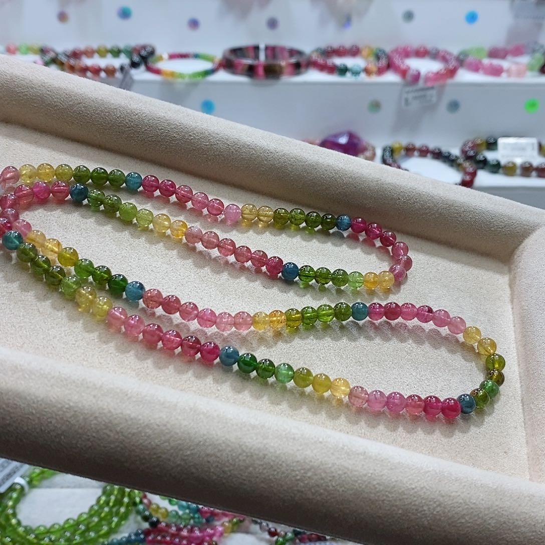 碧玺手链未镶嵌多样性发一条