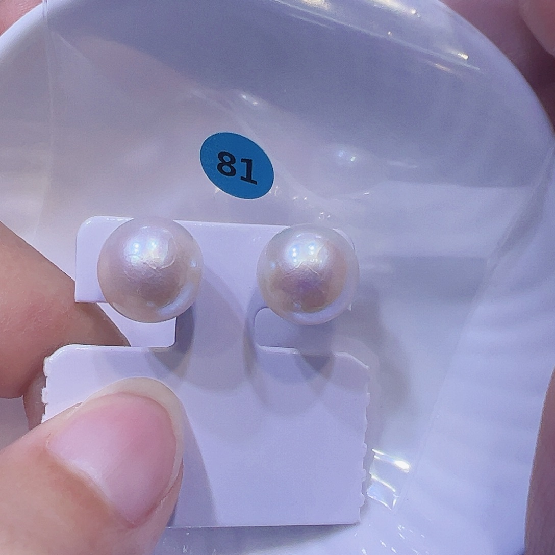 银S925镶嵌淡水珍珠耳饰