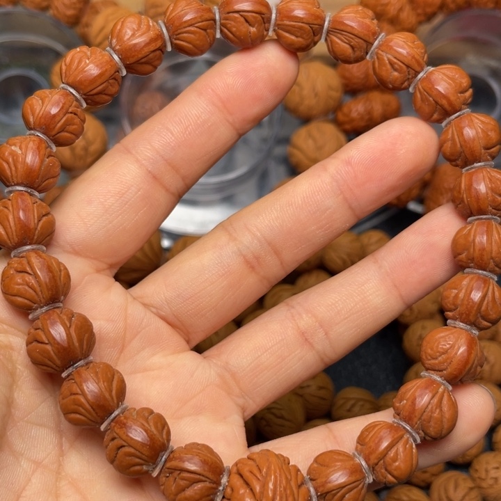 桃核手串龙纹桃核14