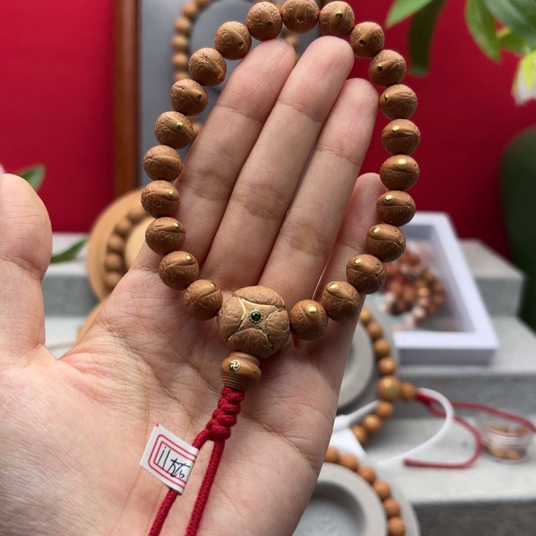 凤眼菩提手串凤**钟11左右铜钉镶嵌手串