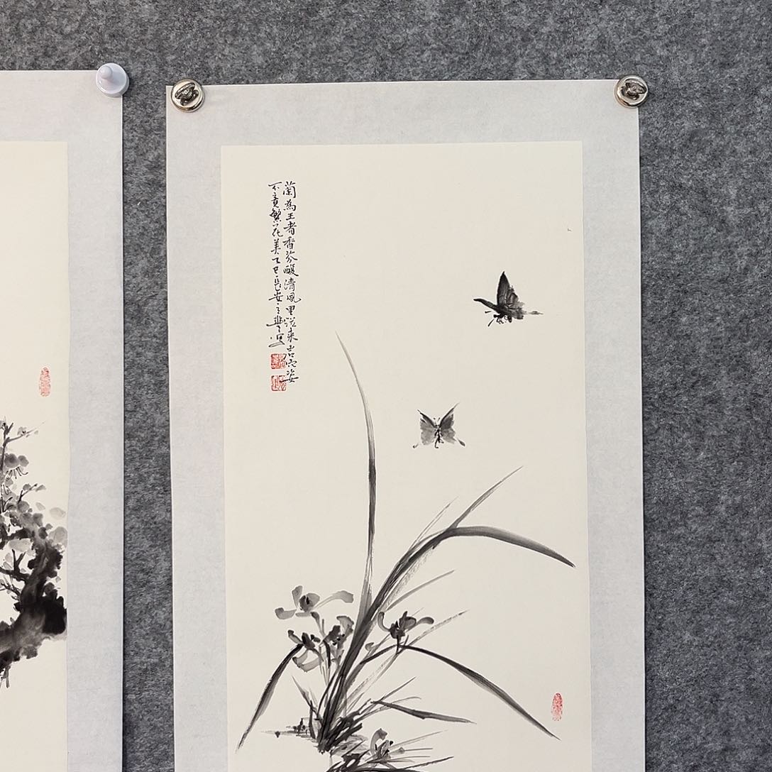 国画花鸟画作品写意