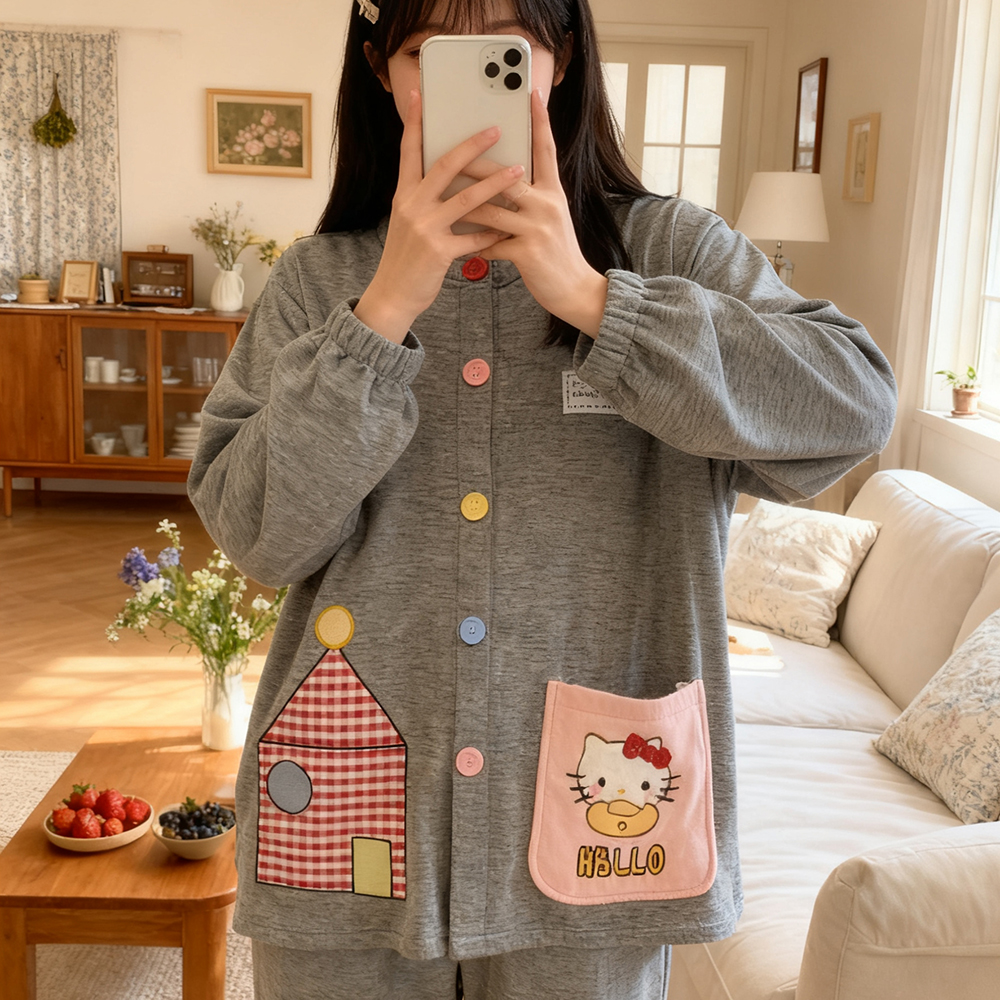 蚕丝羊毛绒保暖宽松大码睡衣女秋冬季微胖mm220斤加肥加大家居服