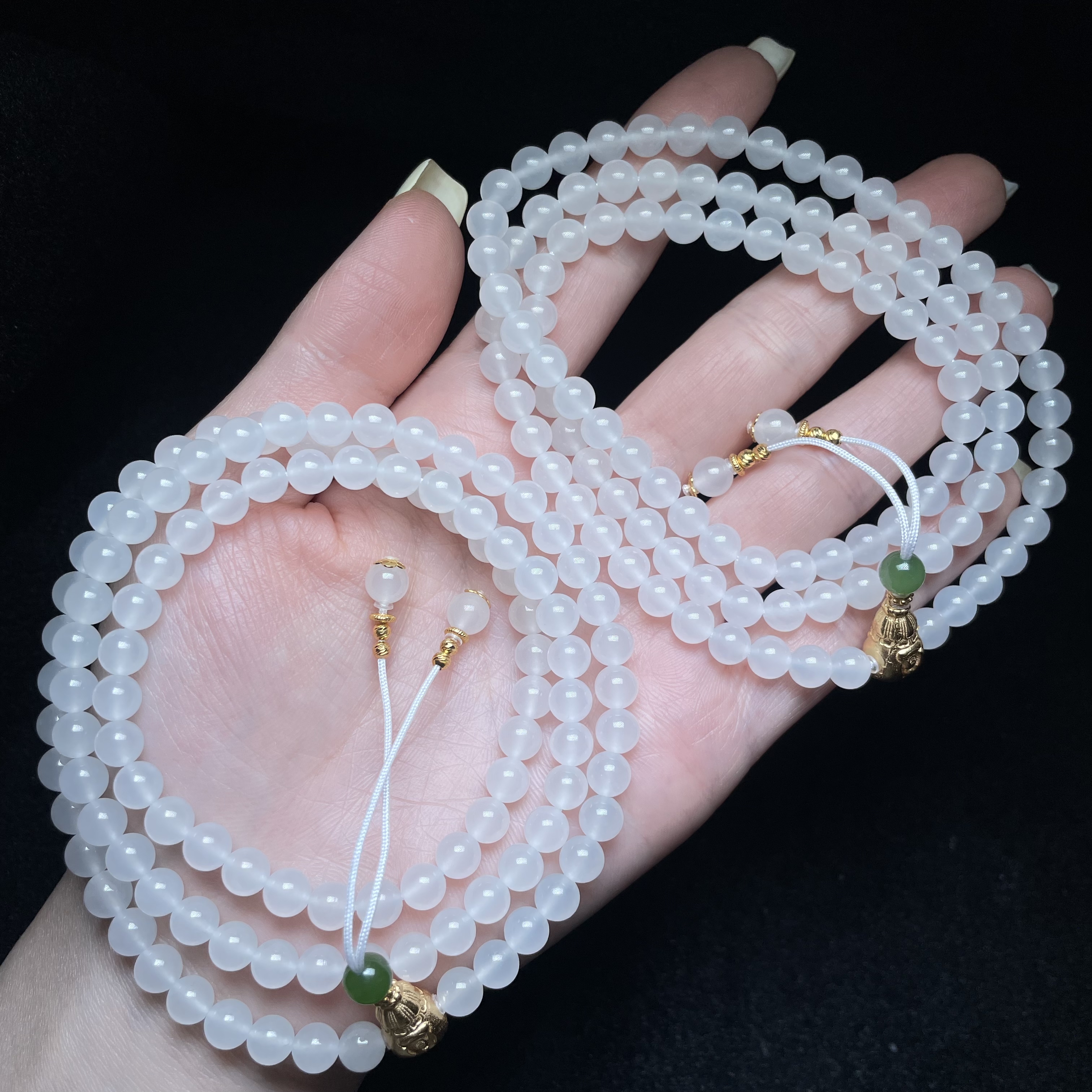 【云上好物】22 DS91809-和田玉DIY项链-多样性发一件-约5.8mm（JG）