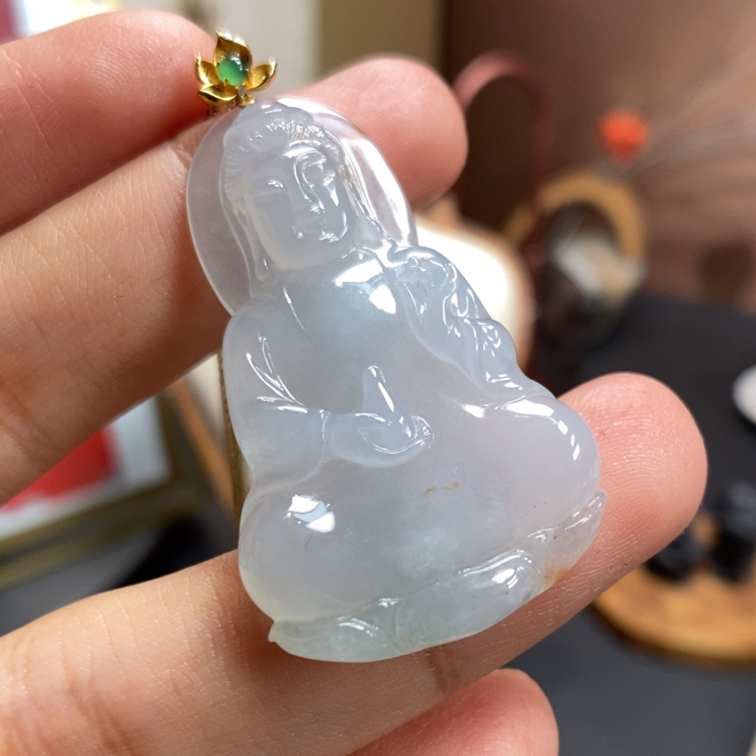 【闪购商品】颈饰18K金镶嵌翡翠30