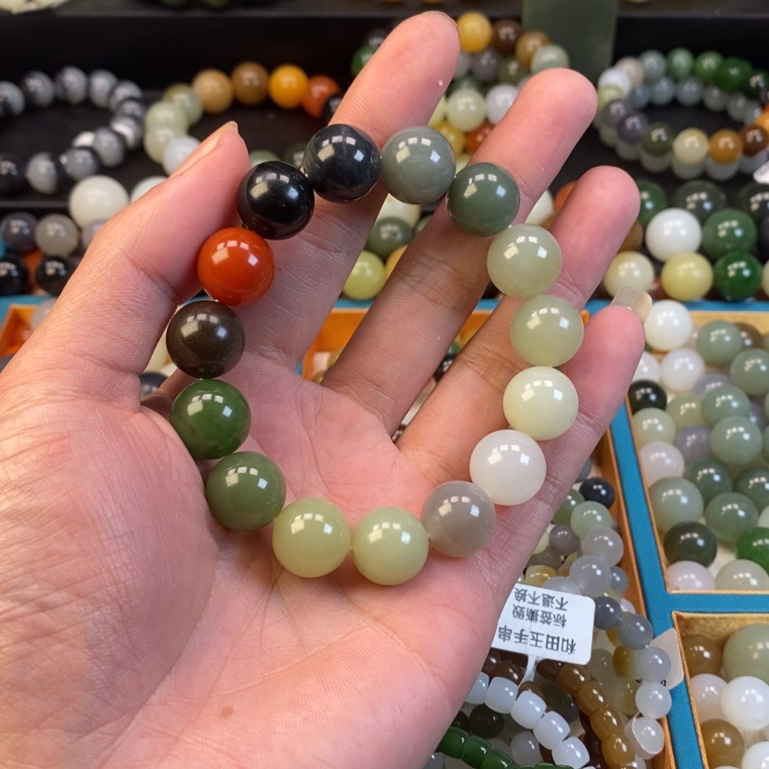 和田玉手串未镶嵌卡14福利多宝