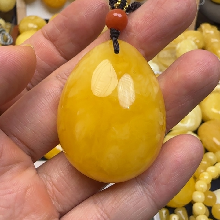 蜜蜡未镶嵌毛衣链天然蜜蜡
