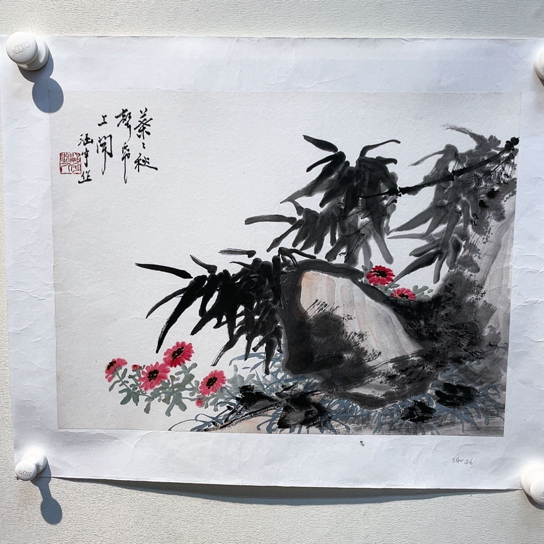 国画把门反锁门上挂