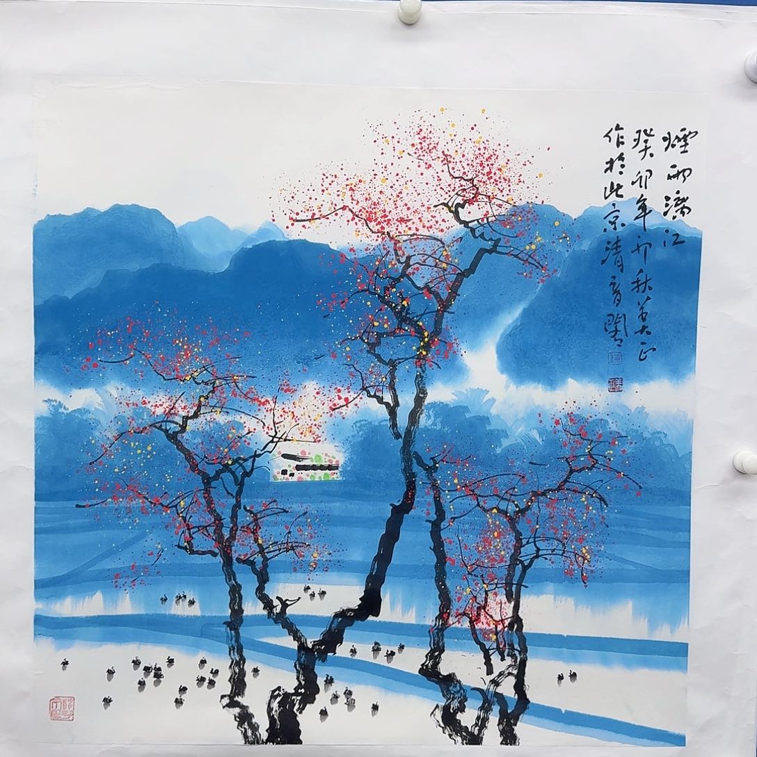 国画多次参加国内外大型