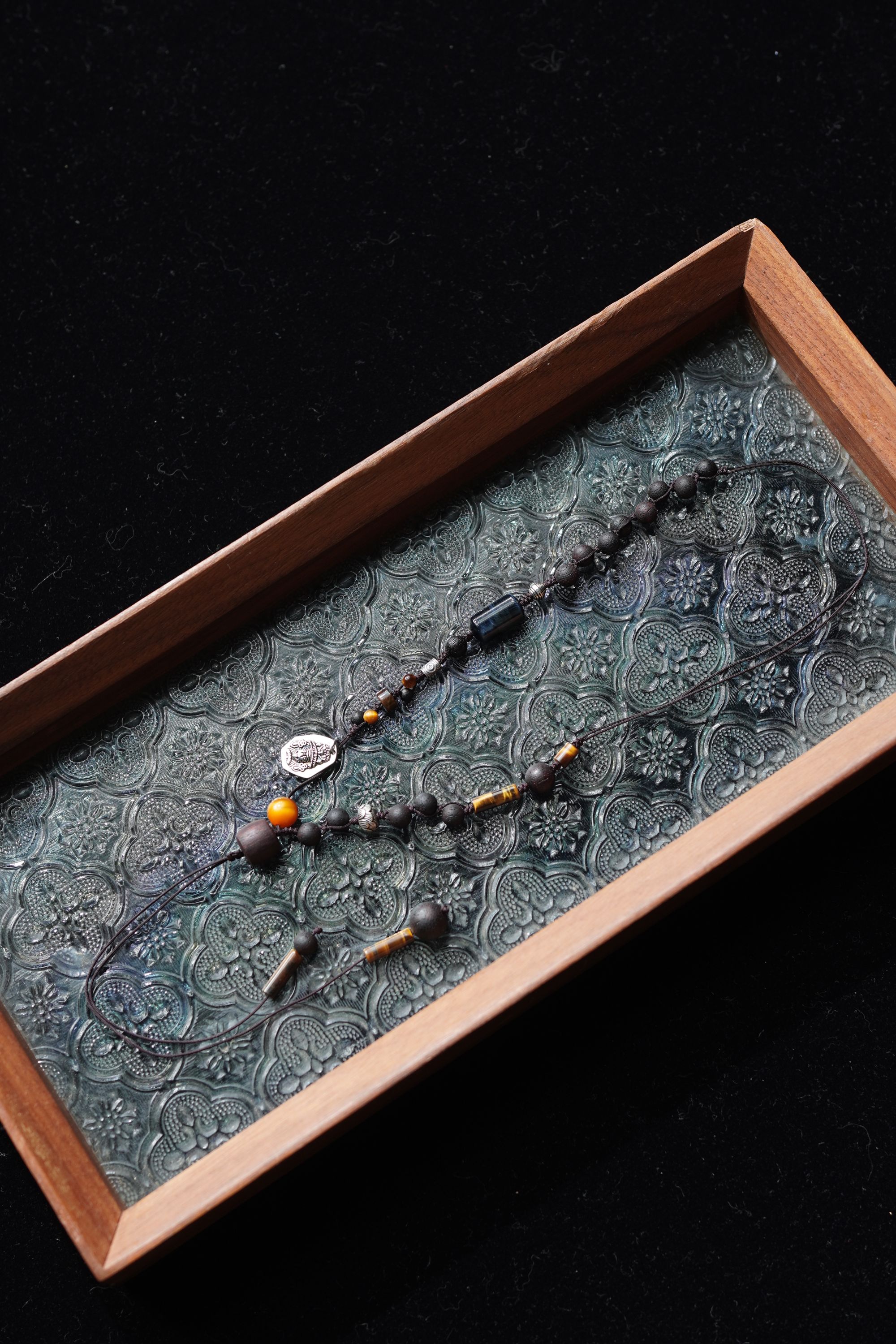 五虎上将 天然缅甸降真香6mm圆珠多珠型项链万能链