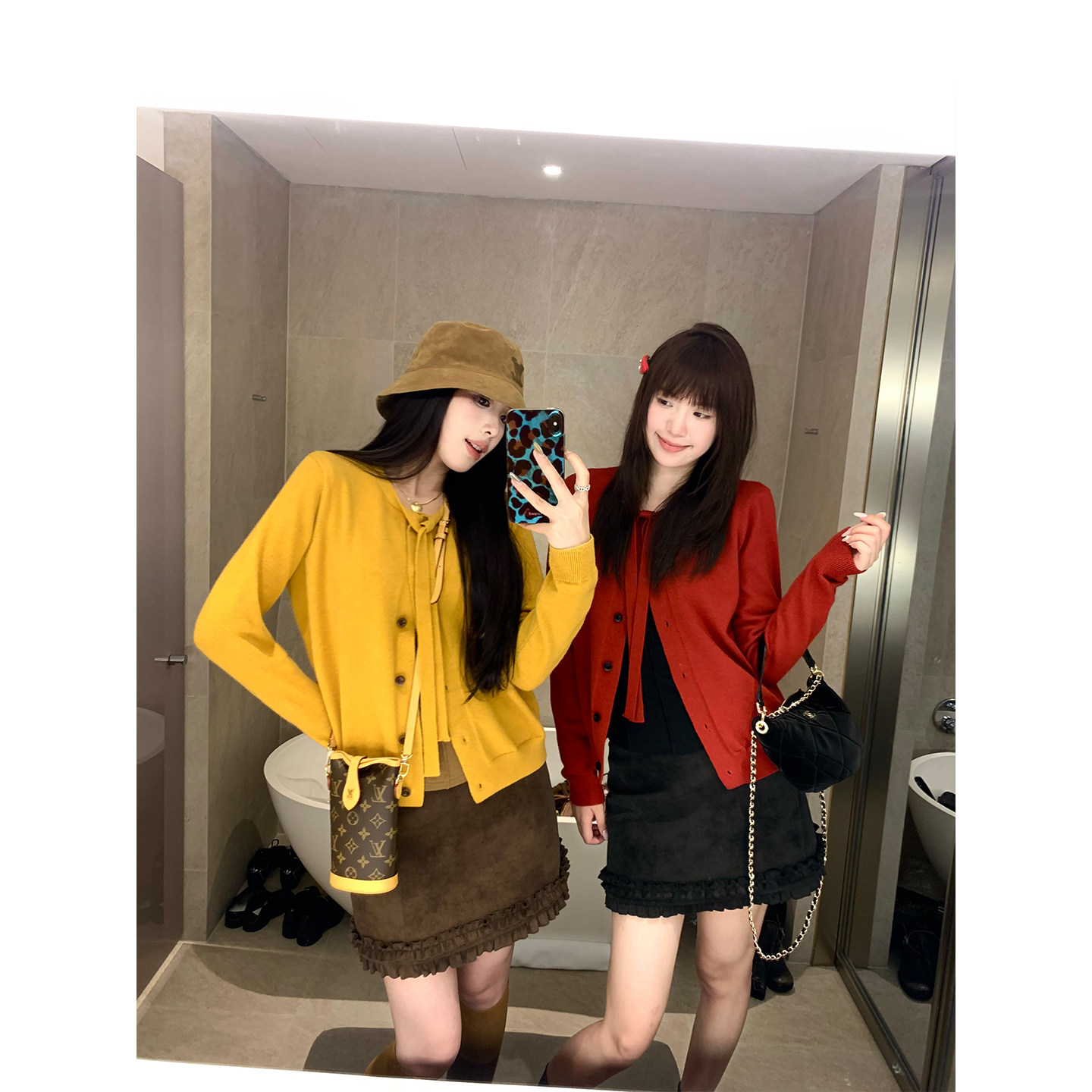 小君君布兰妮 心动信号/温柔挂复古小圆领飘带针织开衫