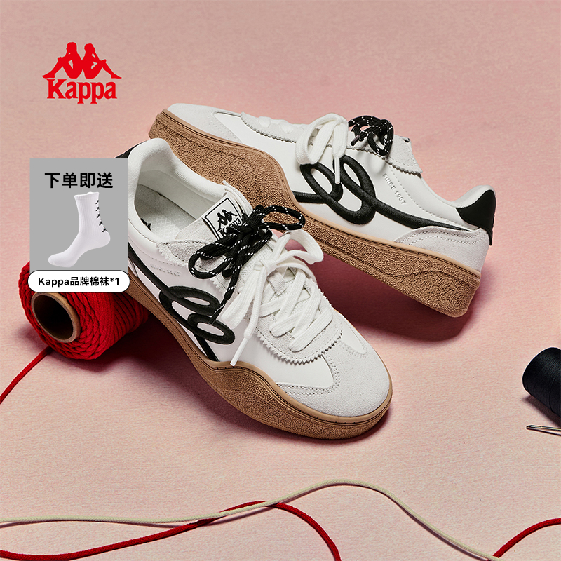 Kappa/卡帕情人结潮流情侣鞋厚底德训鞋百搭时尚鞋冬季新鞋子07CE
