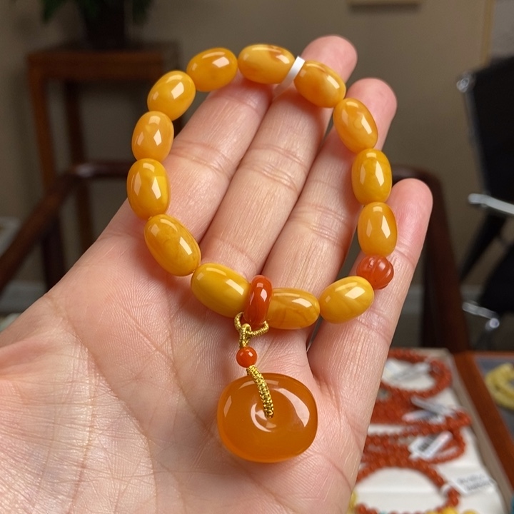 琥珀手链未镶嵌蜜蜡手串9