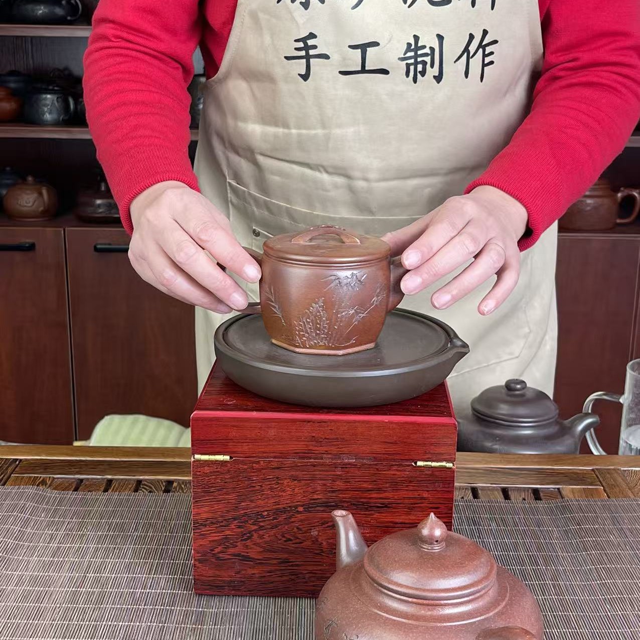 古法柴烧方器汉瓦紫砂壶老料